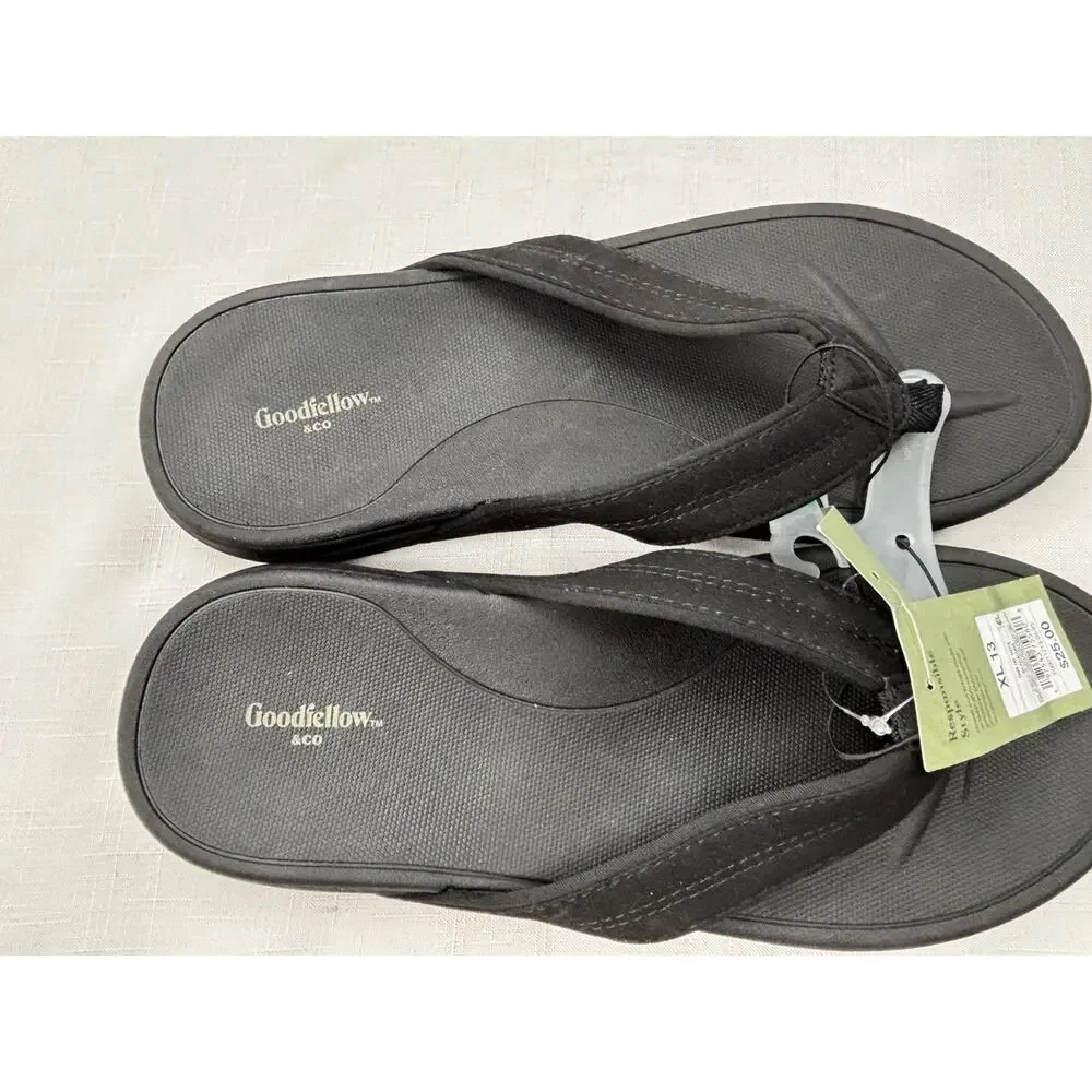 Goodfellow & Co Mens Fred Flip Flop Sandals Gray XL 13 BRAND NEW